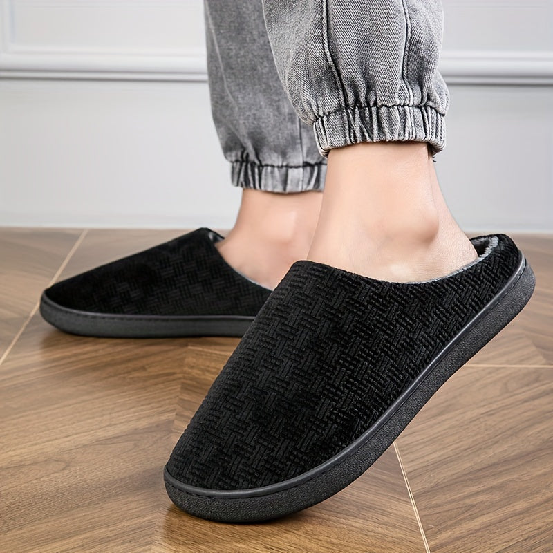 Unisex Hausschuhe Schwarz mit weichem Innenfutter
