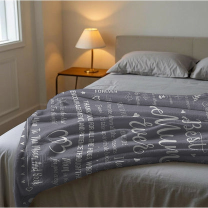 Muttertag Geschenkdecke – Best Mum Ever Kuscheldecke für Frauen, sentimentale Botschaften & Design, perfekte Geschenkidee