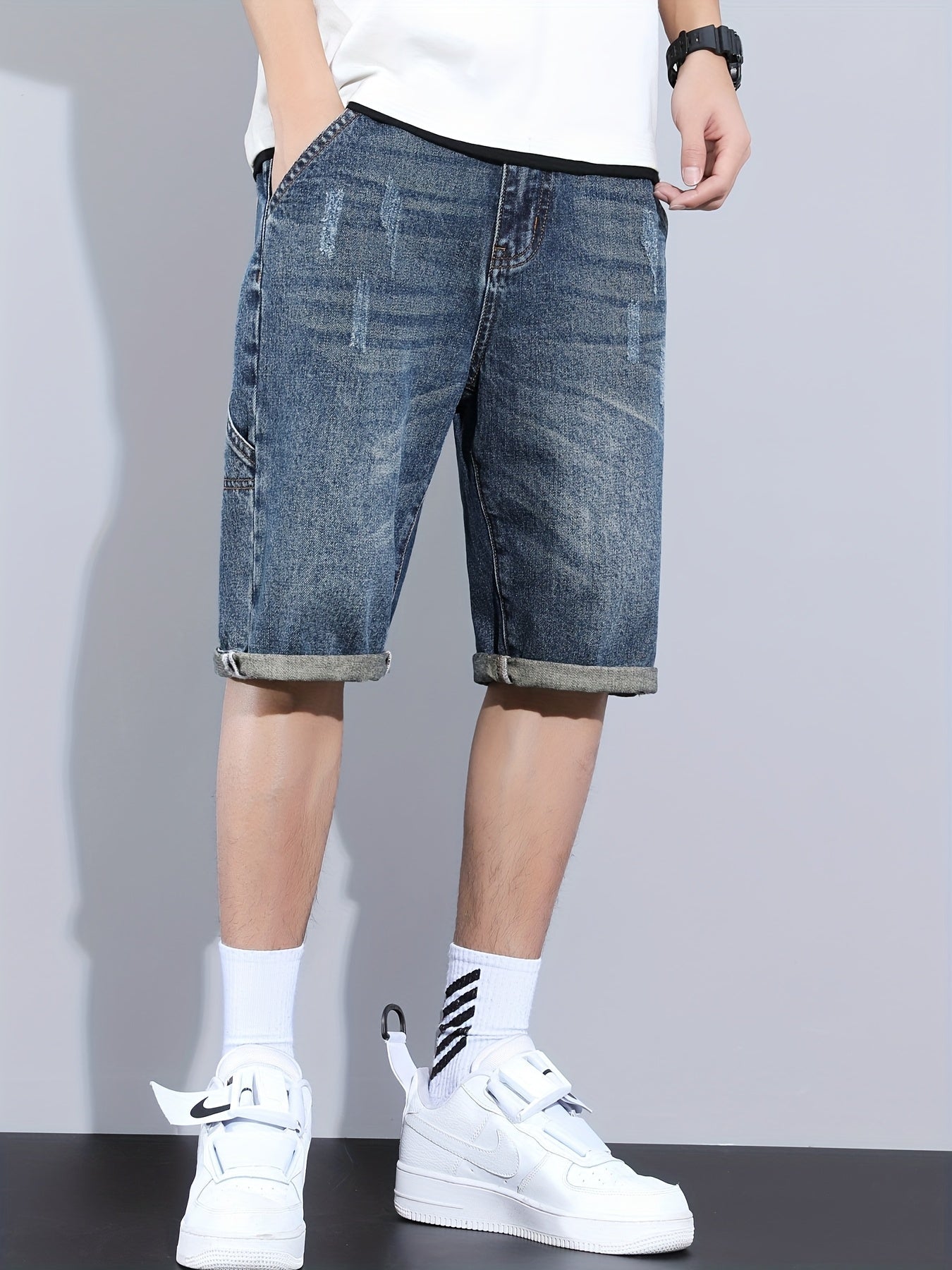 Herren Casual Jeans Shorts Regular Fit – Bequeme Freizeitshorts mit großen Taschen