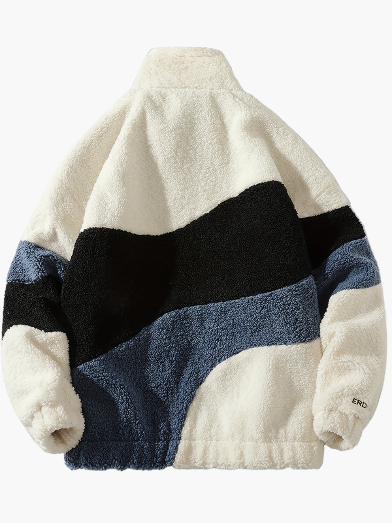 Herren Fleecejacke im Preppy Stil – Weicher Colorblock Softshell für Freizeit & Alltag