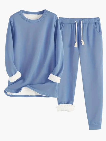 Damen Kuschelige Lounge-Set Zweiteilig – Bequemer Hausanzug für Alltag & Freizeit