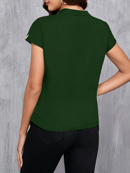 Damen Elegante Bluse mit Modernem Print für Büro und Alltag