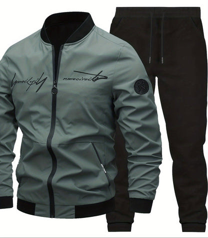 Herren Freizeit-Trainingsanzug im modernen Streetstyle – Jacke & Hose Set, ideal für Alltag und Freizeit