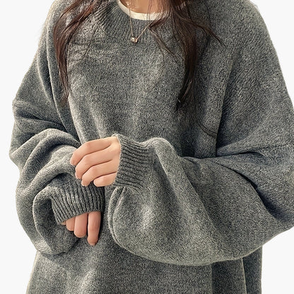 Damen Kuscheliger Oversize Strickpullover für Herbst und Winter – Lässiger Alltags-Look