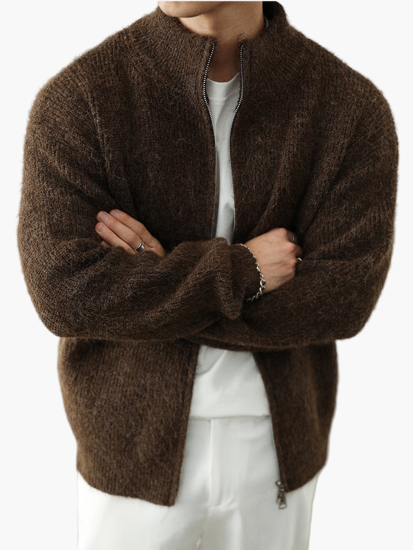 Herren Strickjacke mit Reißverschluss – Lässiger Pullover im modernen Design für Alltag und Freizeit