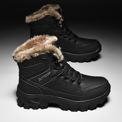 Winterstiefel gefüttert für Herren mit Schnürsenkeln Outdoor-Optik
