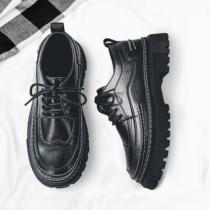 Herren Vintage Brogue Schnürschuhe – Elegante Alltagsschuhe mit Profilsohle