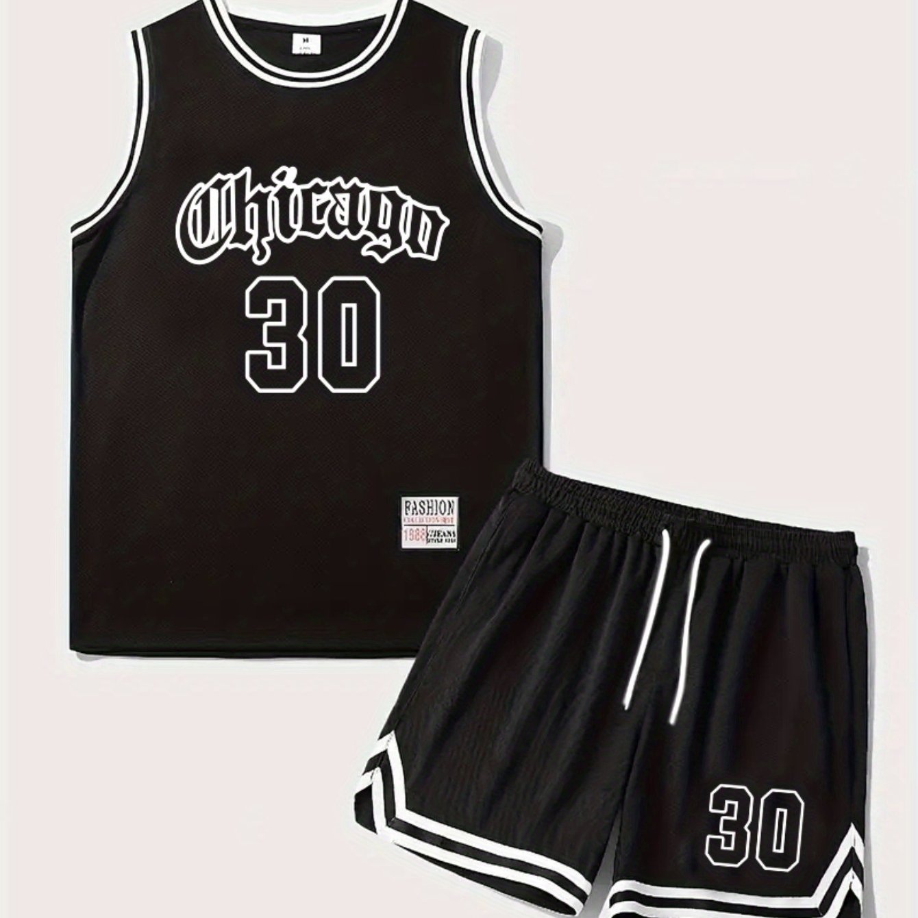 Herren Basketball Trikot Set Chicago 30 – Sportliches Tanktop und Shorts für Training und Freizeit