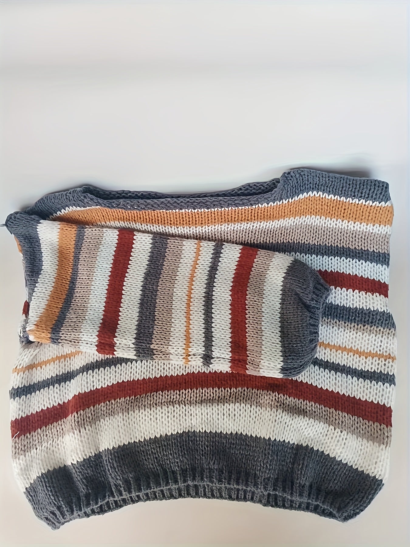 Damen Strickpullover im lässigen Streifen-Design für Herbst und Winter – Oversized, gemütlich, modisch