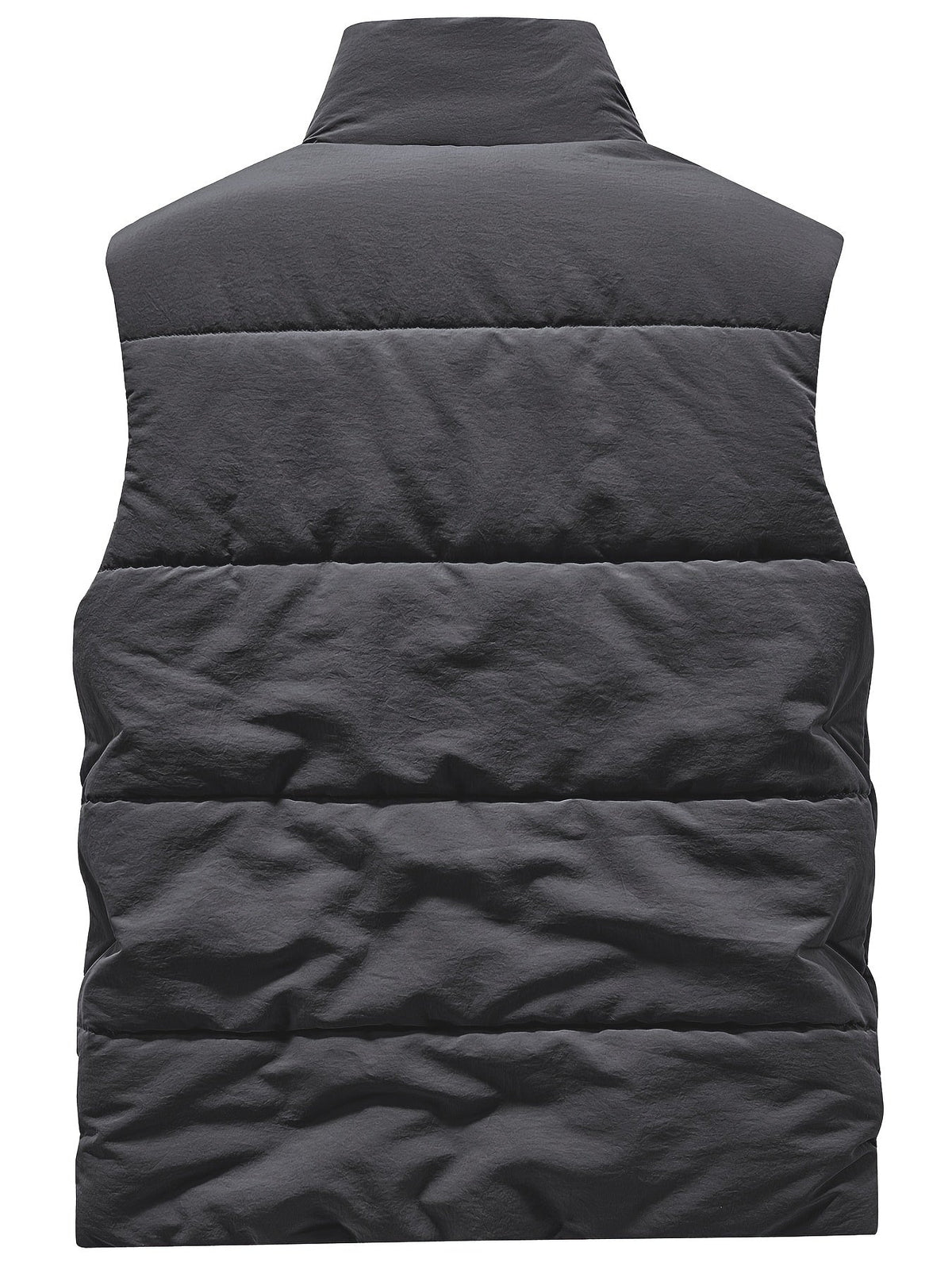 Herren Steppweste mit Stehkragen und Teddyfutter, Khaki