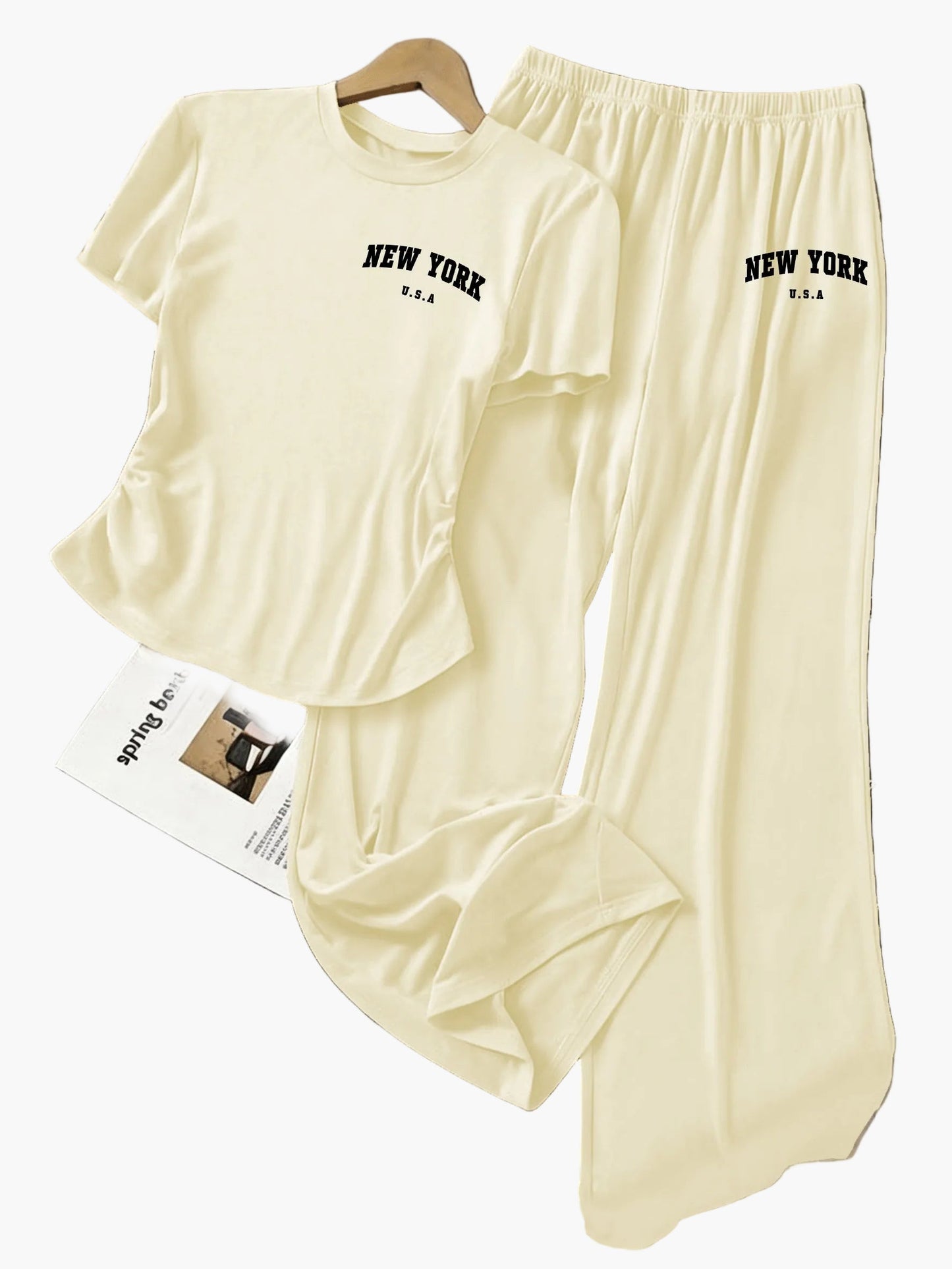 Damen Loungewear Set mit Schleifen-Detail – Zweiteiliges Freizeit-Outfit für entspannte Tage
