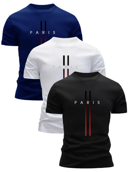 Herren T-Shirt Paris Design – Modisches Freizeitshirt mit Urbanem Stil