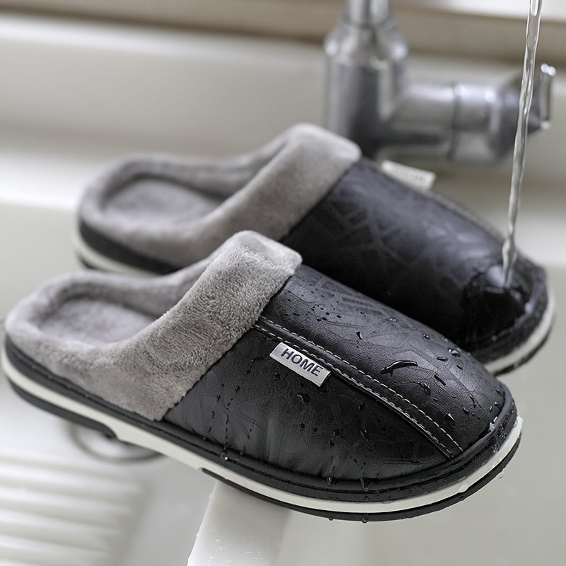 Gefütterte Pantoletten Hausschuhe mit weichem Innenfutter für Damen & Herren, Unisex