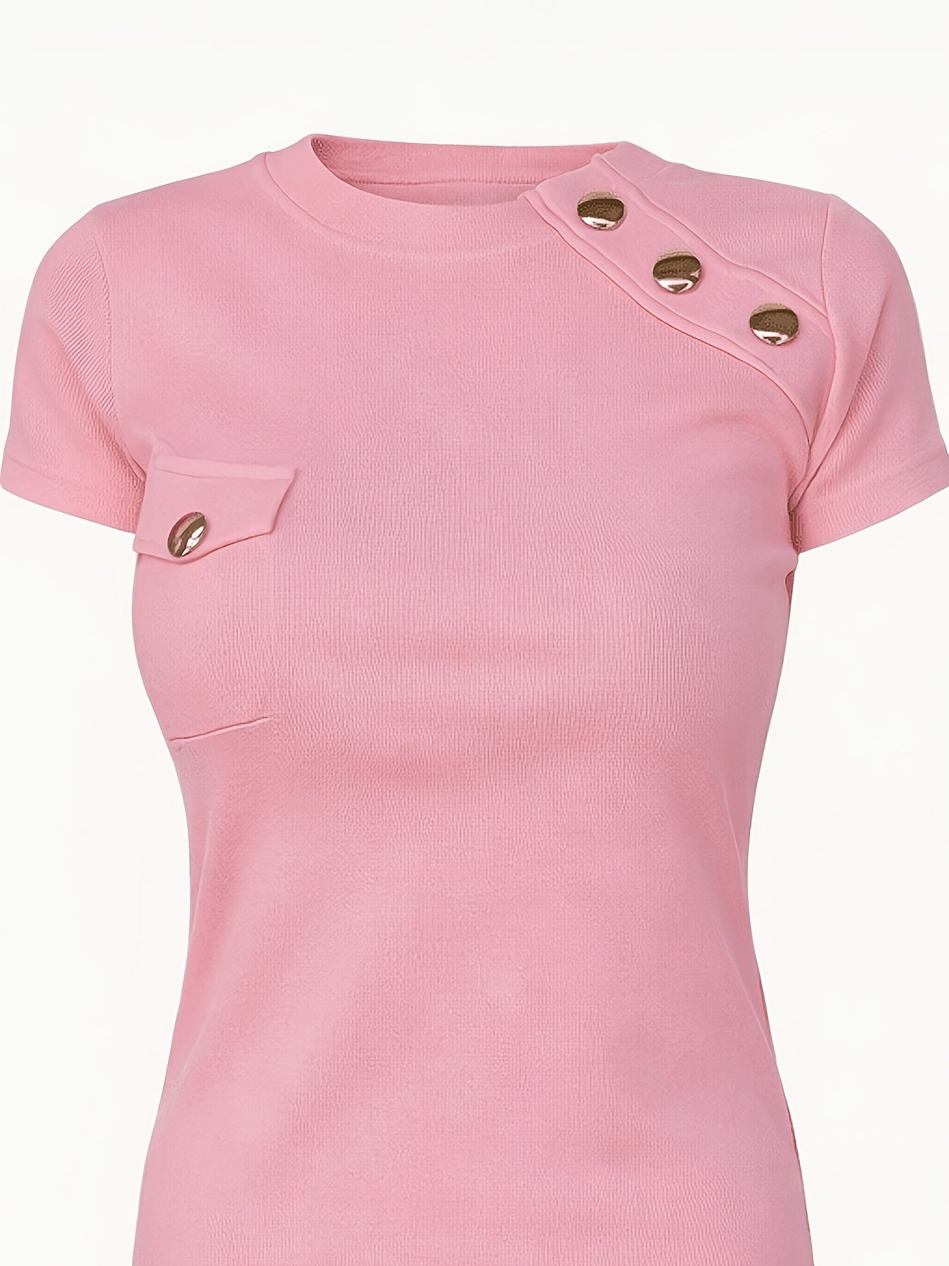 Damen Shirt mit Knopfdetails und modernem Schnitt – Stilvoll und vielseitig für Alltag und Büro
