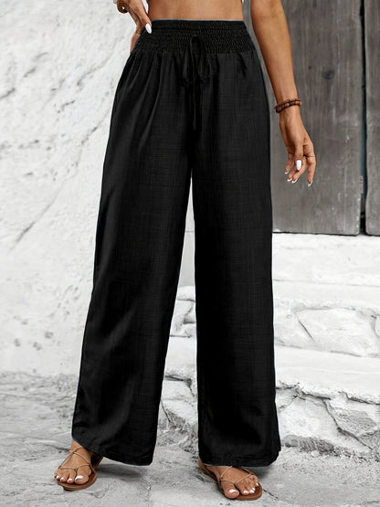Damen Weite Freizeithose mit Elastikbund – Eleganter Stil für Alltag und Urlaub