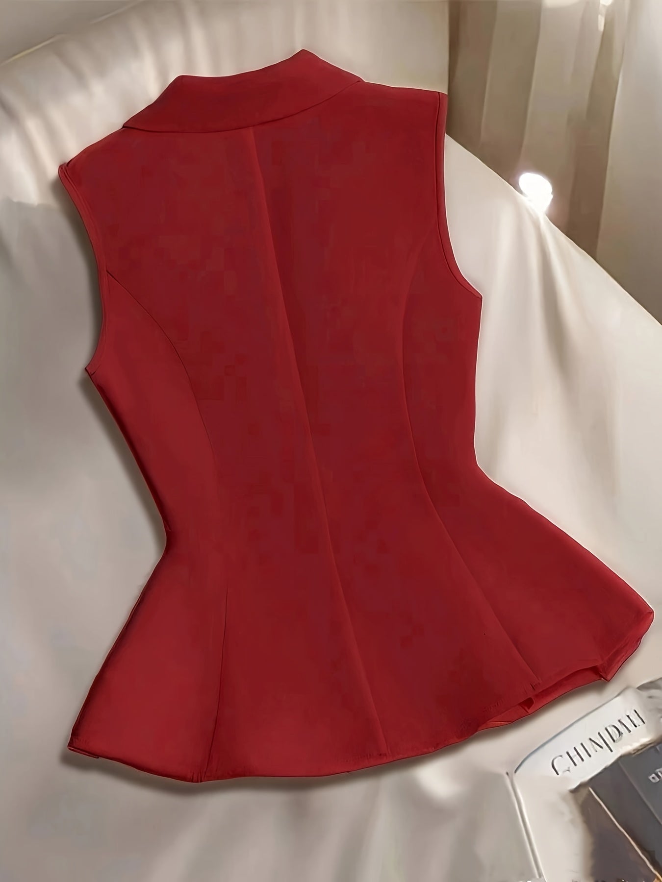 Damen Elegante Ärmellose Blazer-Weste für Büro und Freizeit