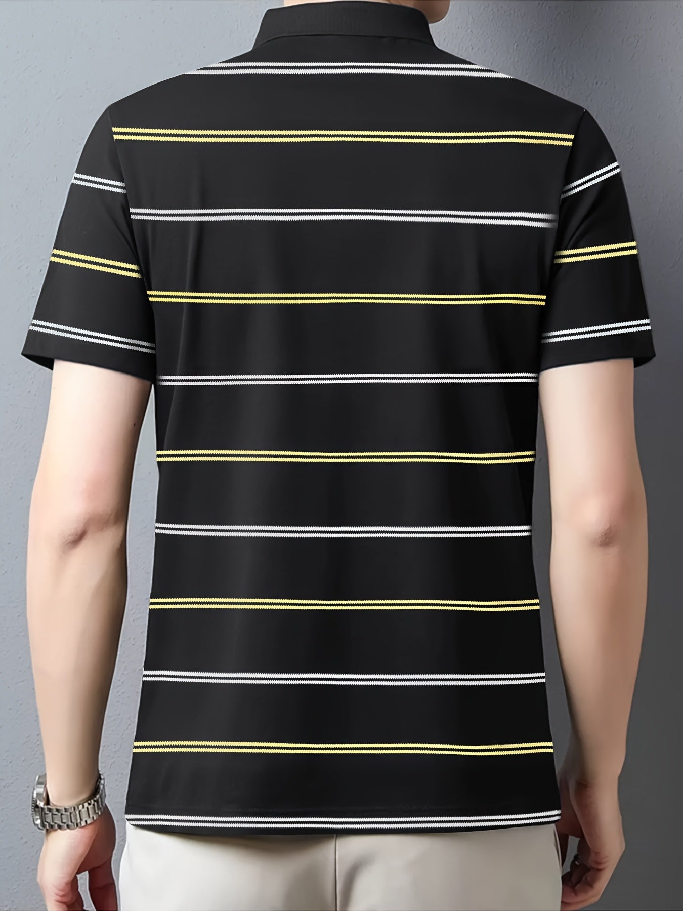 Herren Poloshirt mit Streifenmuster – Moderner Freizeit- & Business-Look