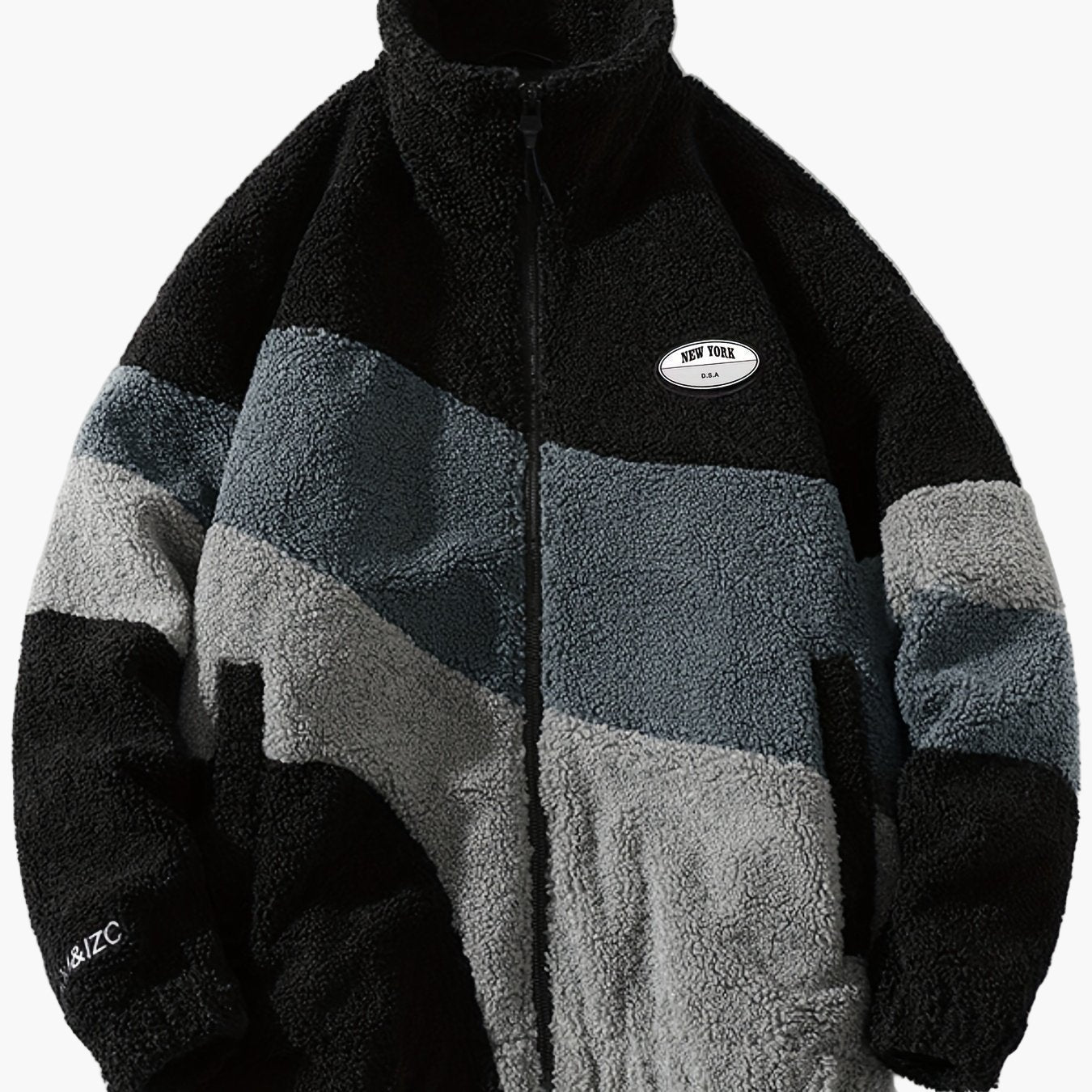 Herren Fleecejacke im Preppy Stil – Weicher Colorblock Softshell für Freizeit & Alltag