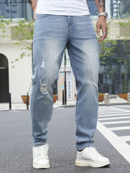 Herren Jeans im Streetstyle mit Destroyed-Details – Lässige Freizeithose für Alltag & Ausgehen
