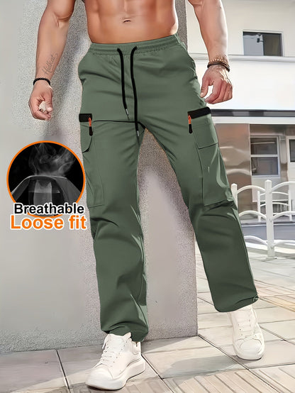 Herren Cargo Hose mit lockerem Schnitt, atmungsaktiv und vielseitig für Alltag und Outdoor