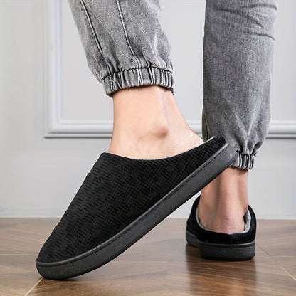 Unisex Hausschuhe Schwarz mit weichem Innenfutter