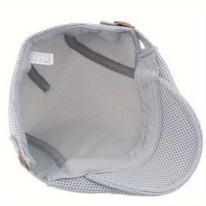 Unisex Schirmmütze Mesh-Gewebe Sommermütze Gatsby-Kappe Verstellbar