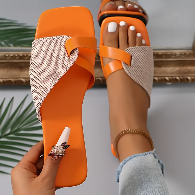 Damen Slip-On Sandalen mit modernem Design und bequemem Schnitt – Elegante Sommerschuhe für Alltag und Freizeit