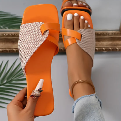 Damen Slip-On Sandalen mit modernem Design und bequemem Schnitt – Elegante Sommerschuhe für Alltag und Freizeit