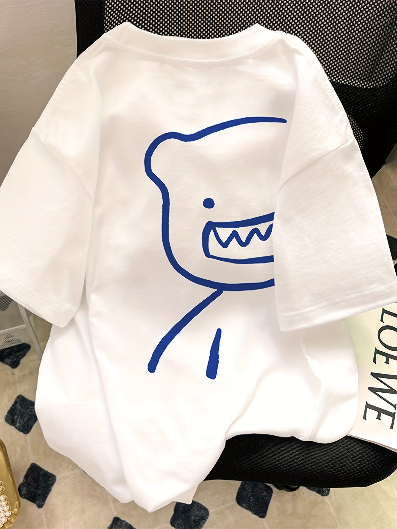Herren Oversized Streetwear T-Shirt mit Bären Grafik und modernem Kunst-Design
