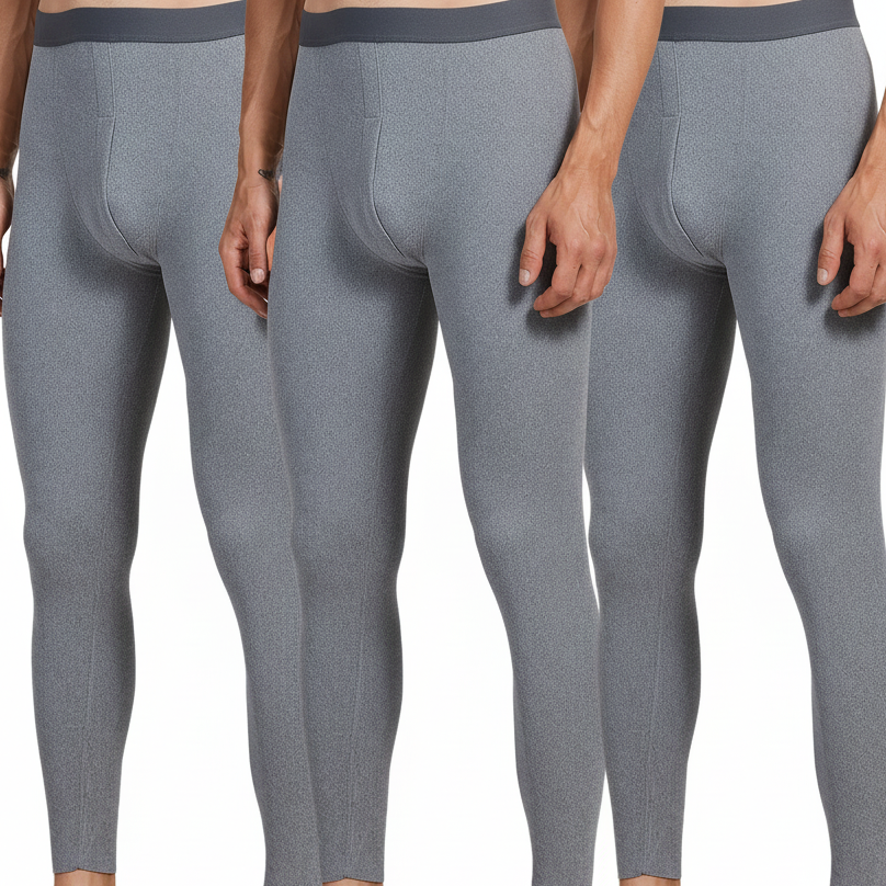 Herren Thermounterhose lang 3er Pack gefüttert Schwarz