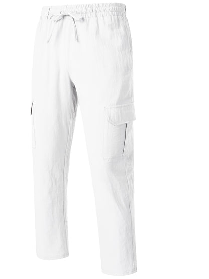 Herren Cargo-Loungehose mit weitem Bein und Kordelzug – Freizeit- und Strandstil
