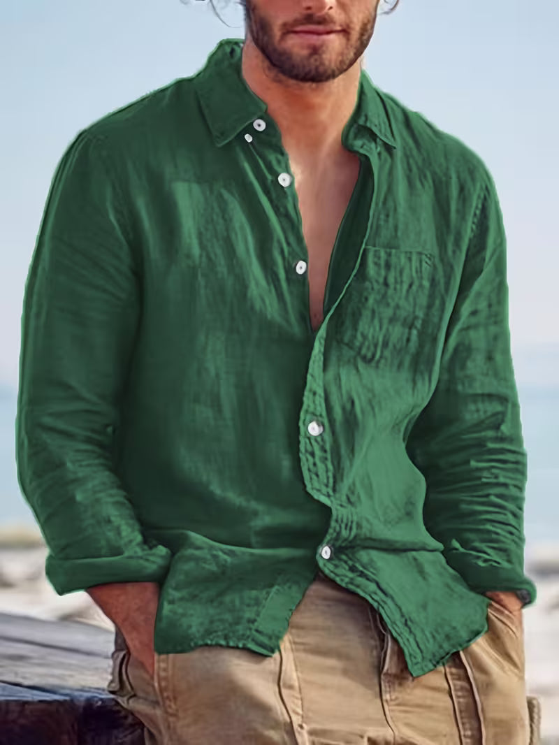 Herren Freizeit Hemd Langarm – Lockerer Stil für Alltag & Urlaub