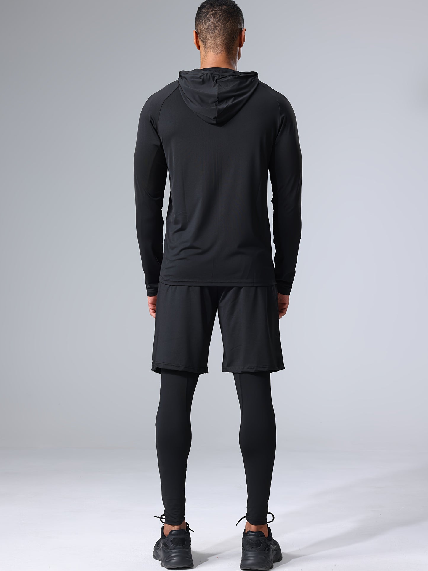 Herren Sport-Trainingsanzug 5-teilig – Fitness & Lauf Set, athletischer Stil