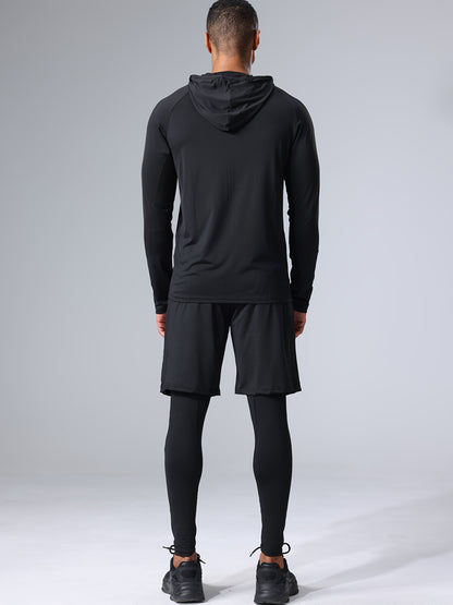 Herren Sport-Trainingsanzug 5-teilig – Fitness & Lauf Set, athletischer Stil