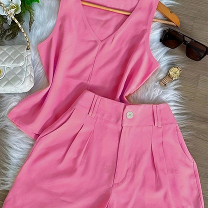 Damen Sommer Set – Elegantes Top und Shorts, Modischer Casual Look für Alltag & Urlaub