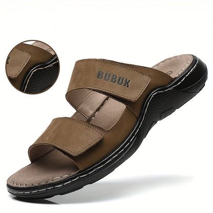 Herren Komfort-Sandalen mit Doppelriemen – Bequeme Hausschuhe für Freizeit und Alltag