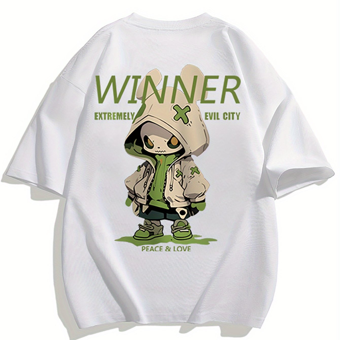 Herren Streetwear Oversize T-Shirt mit Cartoon-Print und Urban Style