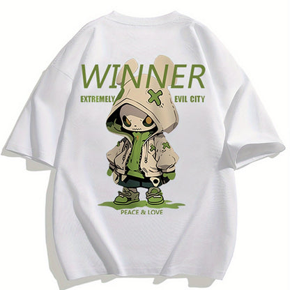 Herren Streetwear Oversize T-Shirt mit Cartoon-Print und Urban Style