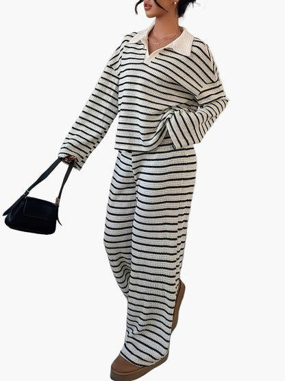Damen Strick Zweiteiler Set – Eleganter Loungewear Look für Herbst & Winter