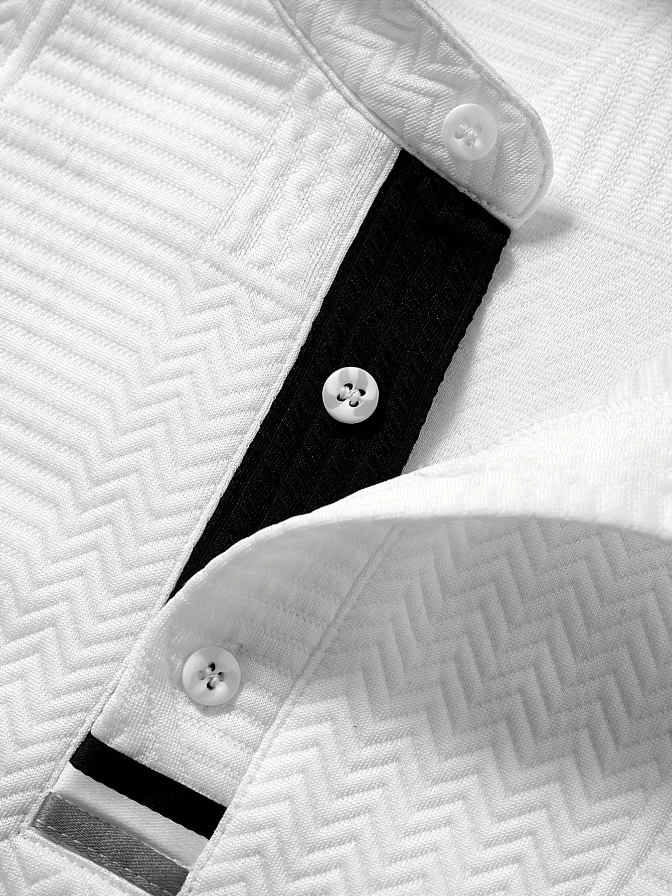 Herren Struktur Henley Shirt – Stilvolles Gewebtes Poloshirt für Freizeit und Business