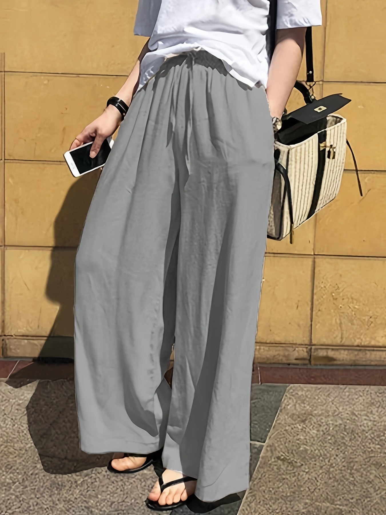Damen Weite Sommerhose mit Kordelzug – Eleganter Freizeit-Stil für Alltag und Urlaub