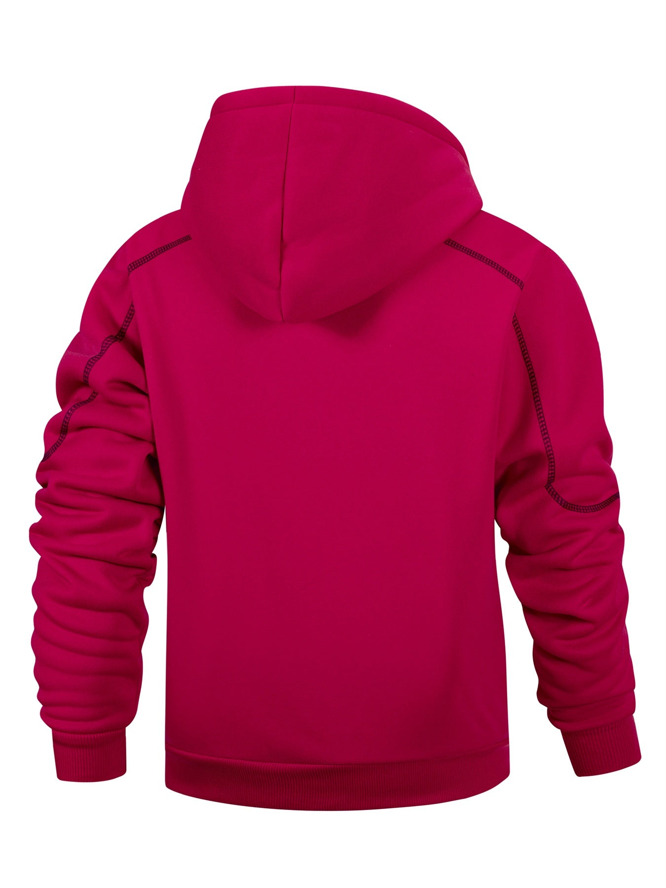 Herren Hoodie mit Reißverschluss 2er-Set, Kontrastnähte & Kapuze, Sport Freizeit