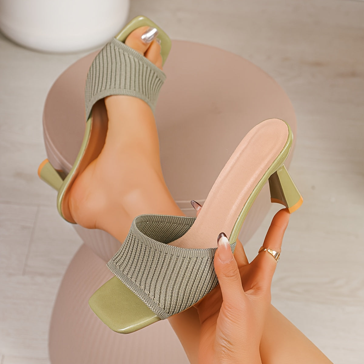 Damen High Heel Mules mit Absatz und modernem Design – Elegante Slip-Ons für Alltag & Anlass