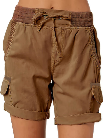 Damen Cargo Shorts mit Kordelzug – Bequeme Freizeithose im sportlichen Stil