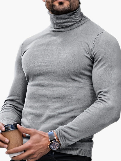 Herren Rollkragenpullover mit modernem Slim-Fit