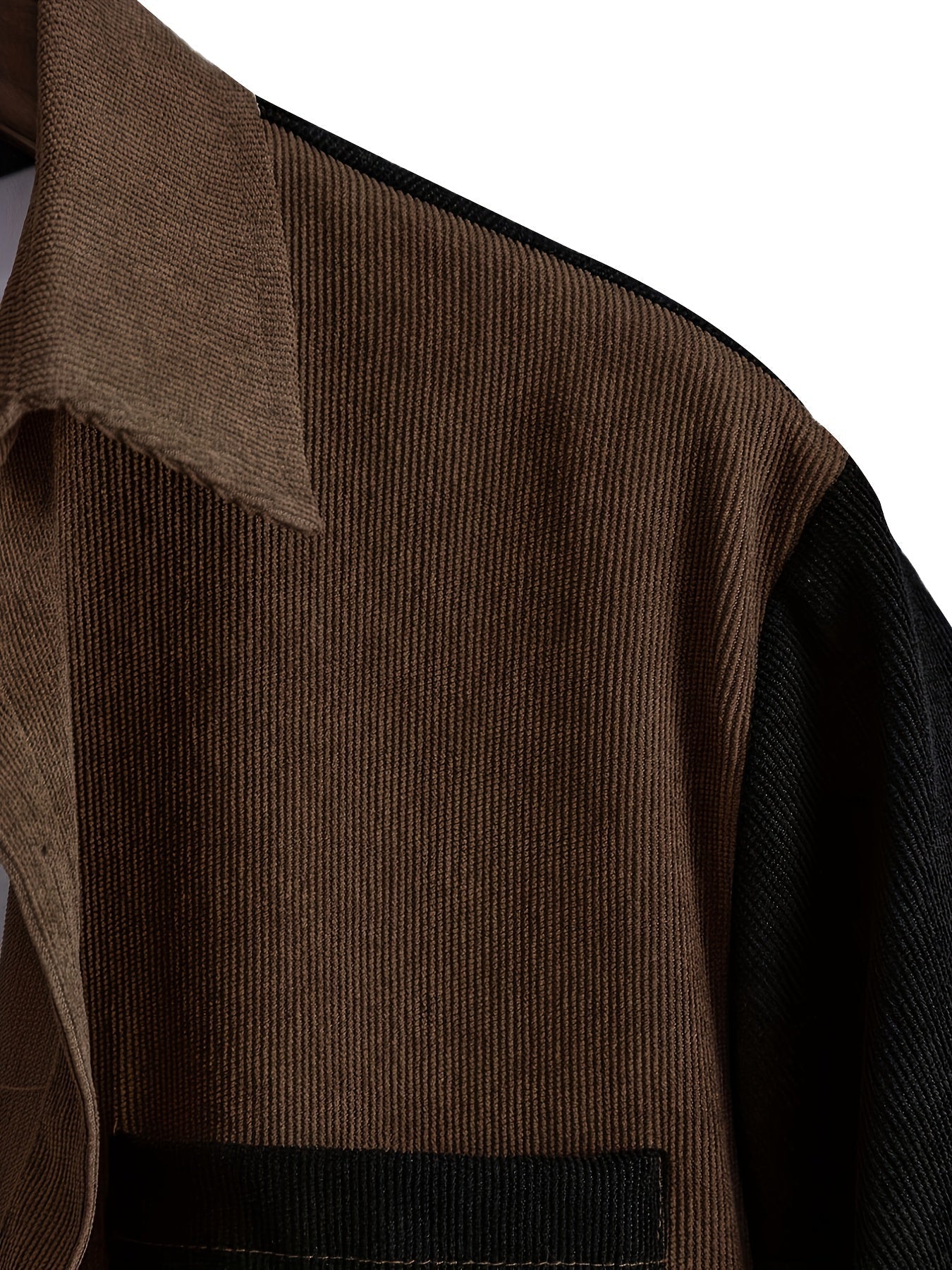 Herren Kurzarm Hemd im modernen Split-Panel Design – Lässiges Button-Down für Freizeit und Alltag