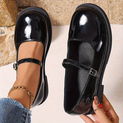 Damen Mary Jane Ballerinas im Preppy-Stil – Bequeme Alltagsschuhe mit Riemchen