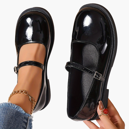 Damen Mary Jane Ballerinas im Preppy-Stil – Bequeme Alltagsschuhe mit Riemchen