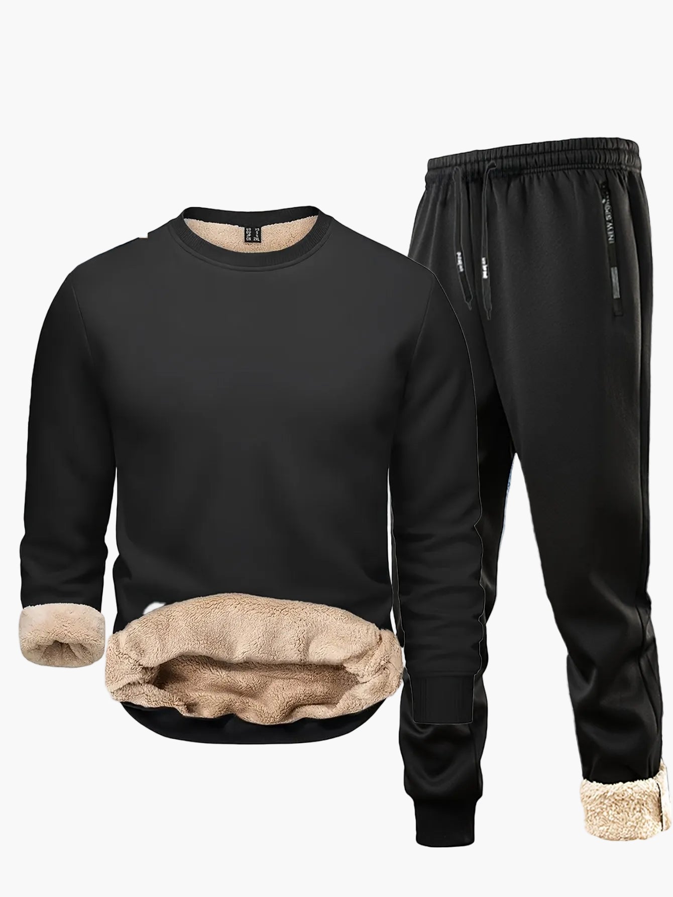 Herren Warmes Fleece Freizeit-Set – Bequemer Trainingsanzug für Herbst und Winter