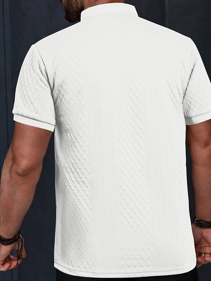 Herren Set – Kurzarm Struktur T-Shirt & Shorts – Sommer Freizeit Outfit